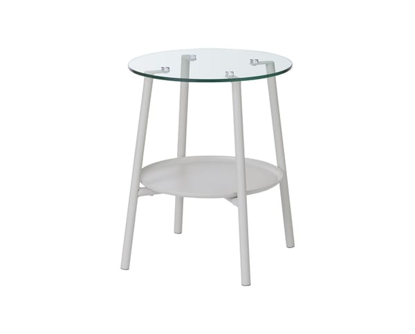 アイリスオーヤマ ガラスサイドテーブル LGT-ST グレー