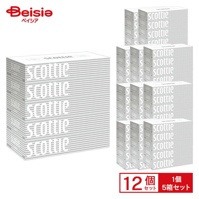 スコッティ ティッシュペーパー 200組5箱×12パック(60箱) | ティッシュ まとめ買い 箱ティッシュ 大容量 備蓄 ケース買い 業務用 家庭用 ソフトティッシュ まとめ売り ティッシュボックス