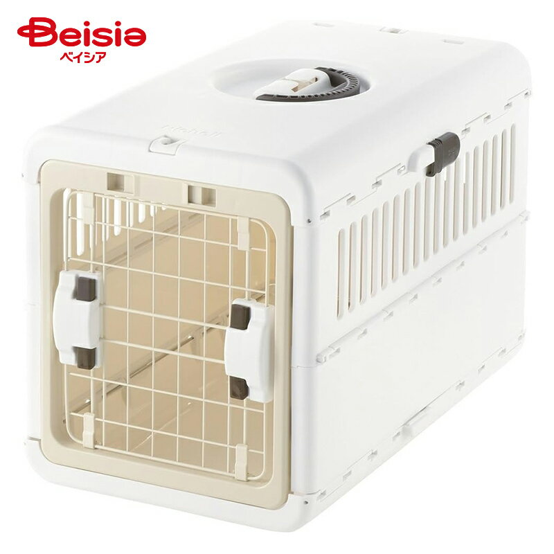 リッチェル キャンピングキャリー折りたたみM アイボリー ペット