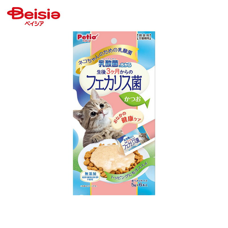 ペティオ ネコちゃんの 乳酸菌のちから 生後3ヶ月からのフェカリス菌 かつお （5g×6本入）×10個 ペット