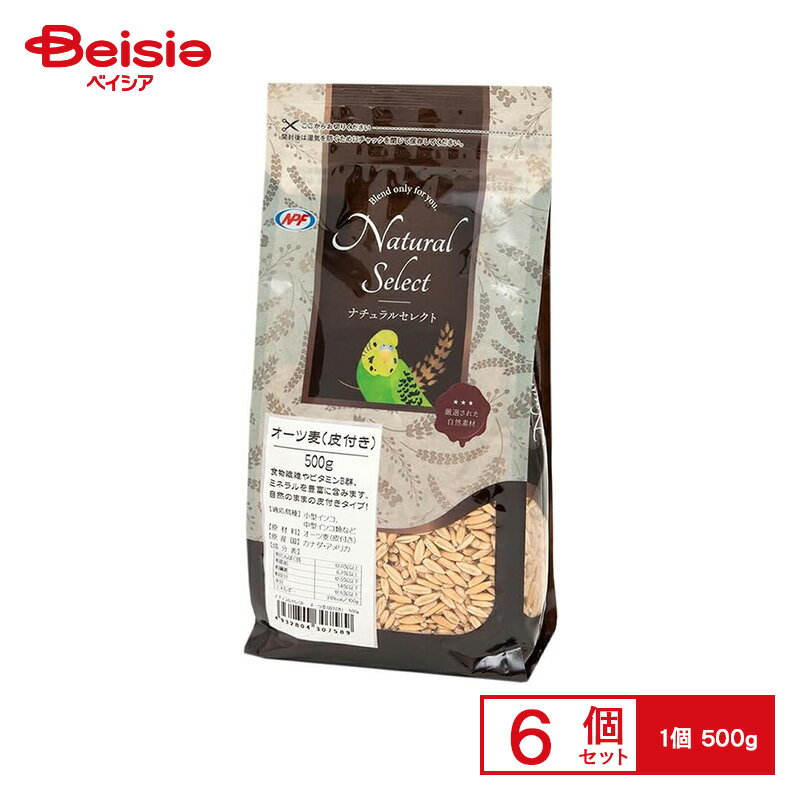 ナチュラルペットフーズ ナチュラルセレクトオーツ麦（皮付き）500g ×6個 ペット