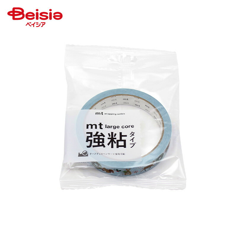 カモ井加工紙 mt large core どうぶつたちのリースづくり 強粘着 | mt large core 動物 リース 強粘着 マスキングテープ 幅広 デコ...