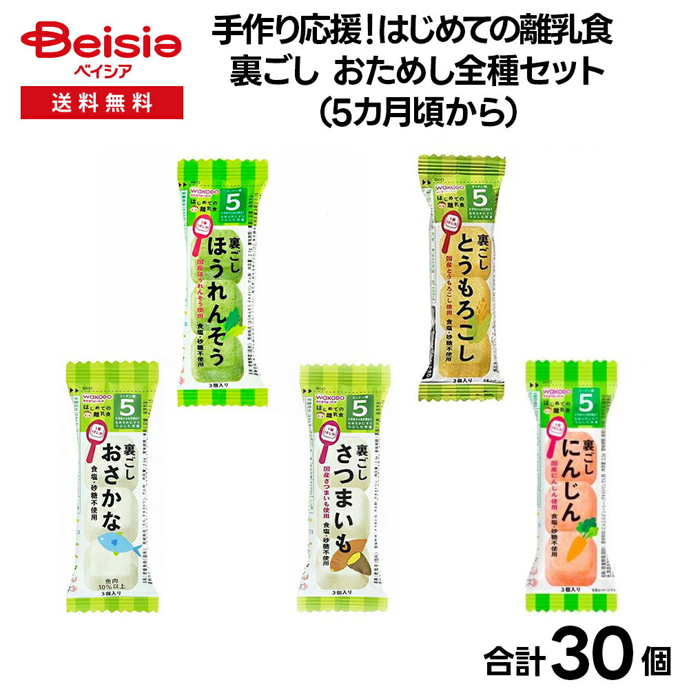 【ベビーフード】手作り応援！はじめての離乳食 裏ごし おためし全種セット（5カ月頃から） | ベビーフード 離乳食 初期 手作り応援 和光堂 5ヶ月 裏ごし ペースト セット おためし 5ヵ月 5カ月のサムネイル