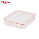 パール金属 Easy Clean 浅型密閉保存容器 L ピンク HB-2623