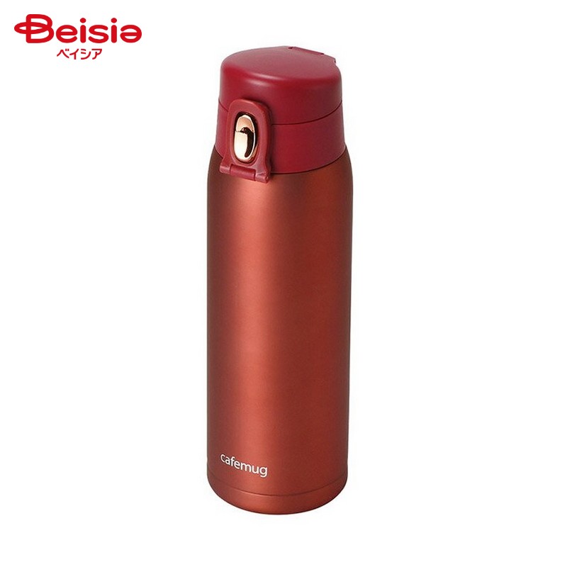 パール金属 カフェマグ 軽量ワンタッチマグ500ml コーラルピンク HB-6371