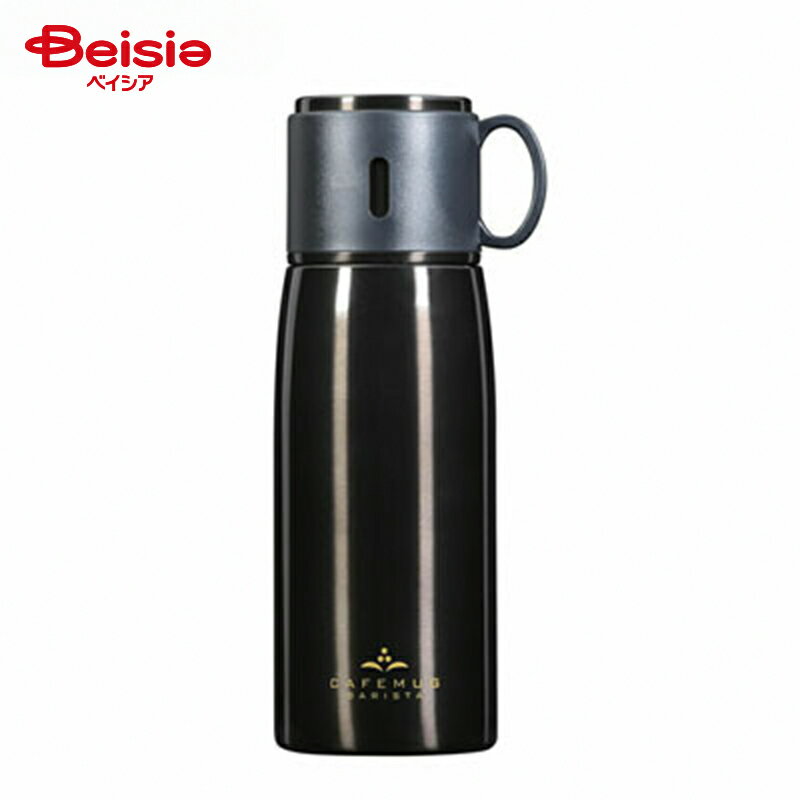 パール金属 カフェマグバリスタ コップ付ボトル500(ブラック) HC-527 (1個)