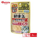 アイシア シニア猫用 健康缶パウチ 腸内環境ケア40g×12個 まぐろ味 ウェットタイプ ウェットフード 健康 パウチタイプ 11歳以上 高齢猫 腎臓 リン ナトリウム 中鎖脂肪酸 ココナッツオイル なめて食べられる とろとろ ペースト