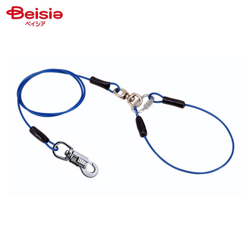 ペティオ タフギア ワイヤーチェーン プラス 4.5mm ブルー ペット | 犬 係留 ケーブル ワイヤー 頑丈 ..