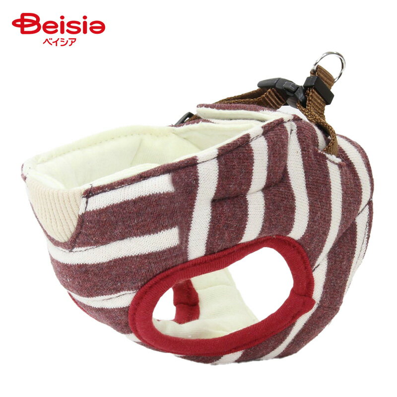 ペティオ 7歳やさしいハーネス ボーダー Sサイズ レッド ペット | 犬 ハーネス 7歳 シニア 小型犬 胴輪..