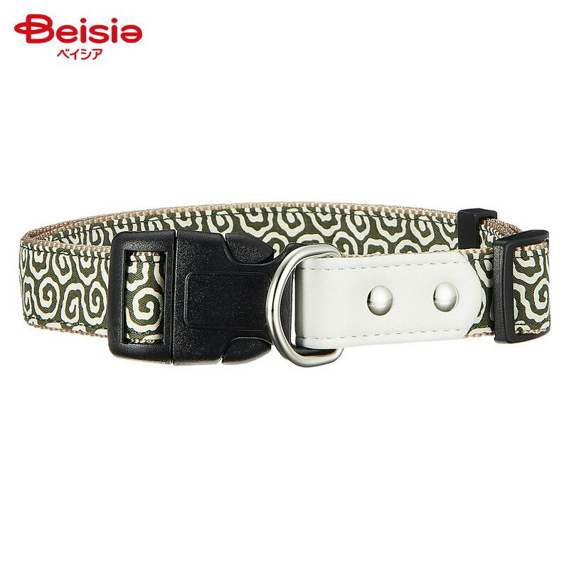 リードッグ 唐草ワンタッチカラー L オリーブ ペット | 犬 首輪 唐草 ワンタッチ L オリーブ 和柄 おし..