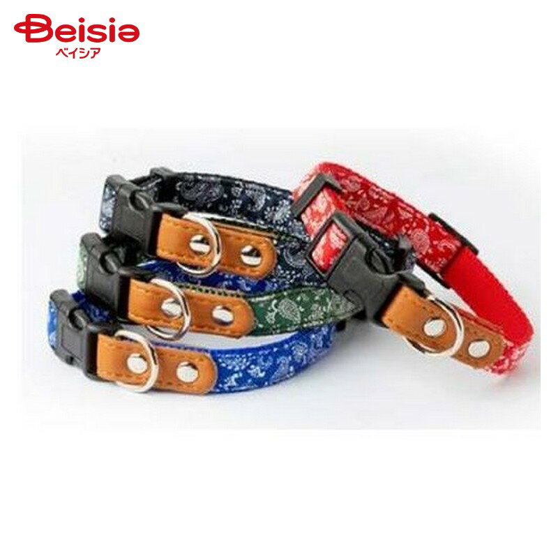 リードッグ ペイズリーワンタッチカラーSS-グリーン ペット | 犬 首輪 ペイズリー 小型犬 SSサイズ グ..