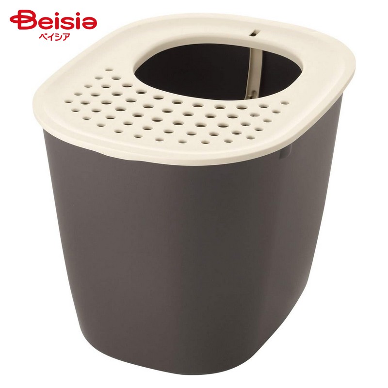 リッチェル ラプレ 砂取りネコトイレ ダークグレー ペット