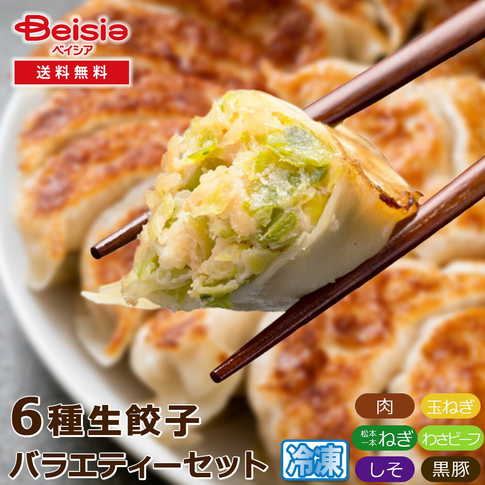 【クーポンで10%OFF!ブラックフライデーSALE】信栄食品スタッフおすすめ6種(肉・ねぎ・しそ・玉ねぎ・わさビーフ・黒豚)生餃子バラエティーセット_計112...