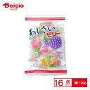 丸一製菓 あじさいゼリー 100g×16個 | 駄菓子 おやつ 子供 お菓子 おつまみ 懐かしい 駄菓子屋 詰め合わせ 人気 お徳用 お祭り 縁日 景品 自治会 町内会 子ども会 まとめ買い