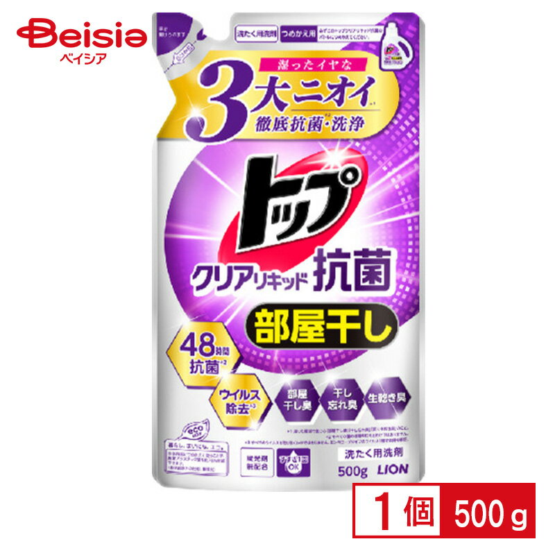 Liquid Detergent （Refill） - ライオン トップクリアリキッド　抗菌　つめかえ用　500g