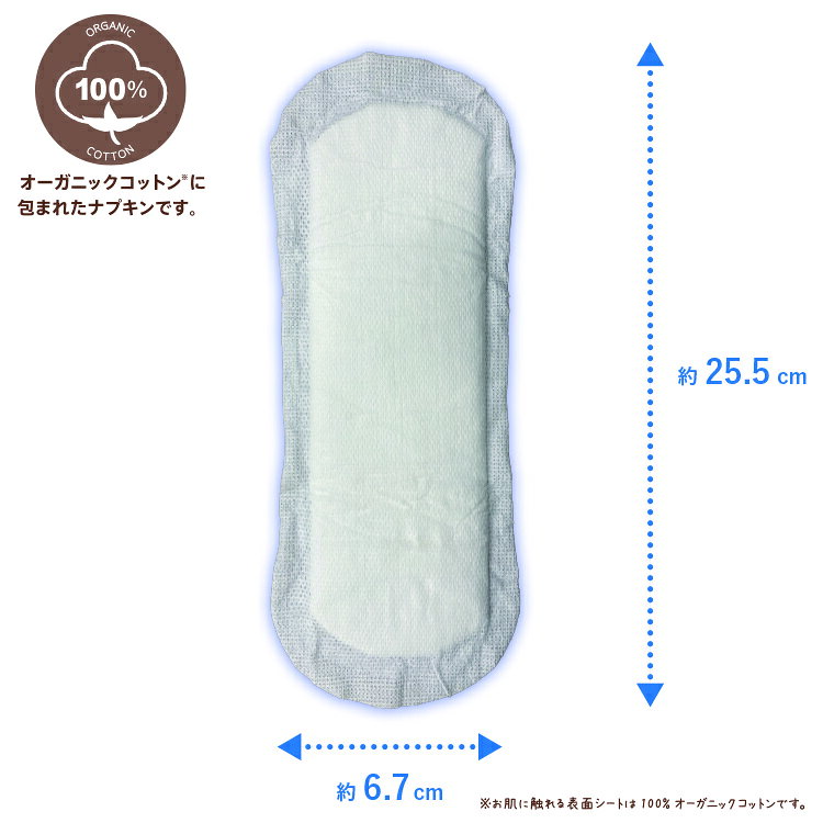 コットン・ラボ オーガニックコットンナプキン ふつうの日用 25.5 羽なし16個 beisia-10156356 ベイシア楽天市場店 サンプル画像2