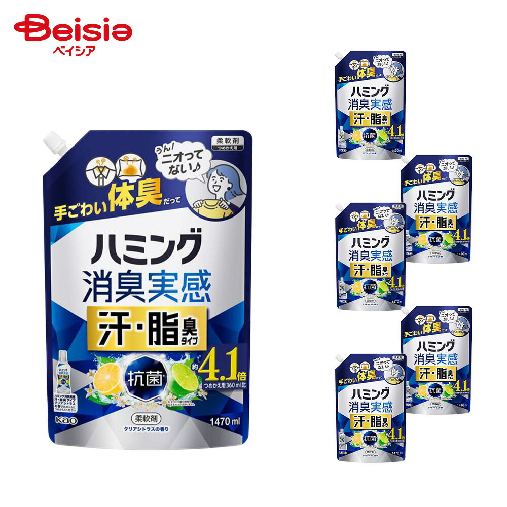【ポイント10倍★11/20-12/11まで】ハミング消臭実感 汗・脂臭 Cシトラス スパウト大 1470ml×6個セット ..