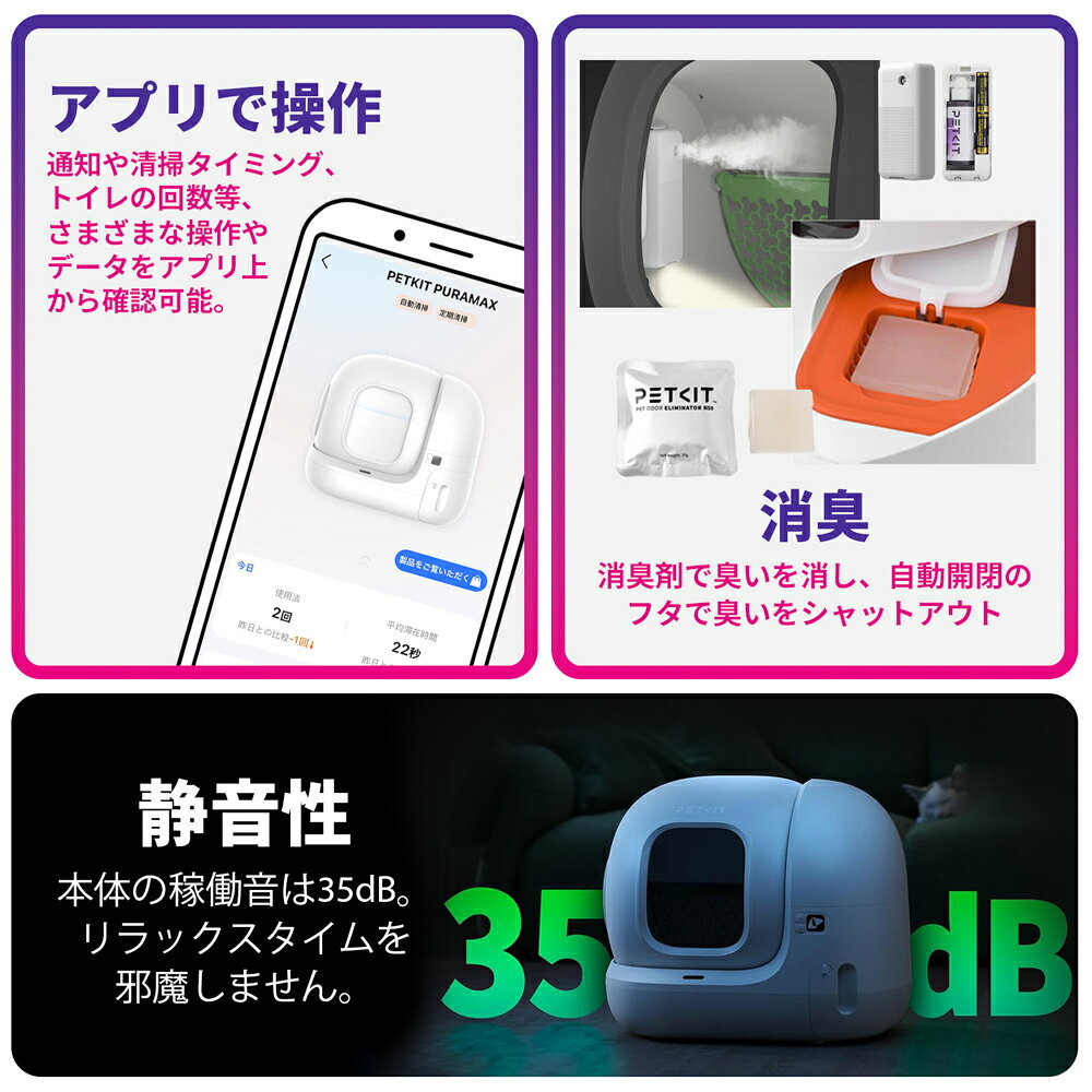 PET KIT(ペットキット) PETKIT Pura Max2 猫用トイレ P9902(フルセット)/P9902-BAC...