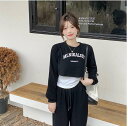 春新作 予約商品 大きいサイズ レディース セットアップ 3点セット スウェット パンツ 長袖 タンクトップ キャミ 英字ロゴ L LL 3L 4L 5L 大人...