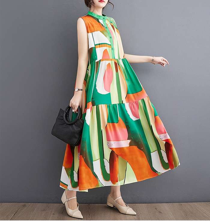 予約商品 大きいサイズ レディース ワンピース 冬 冬 ひざ丈 ノースリーブ シャツワンピ 幾何学模様 フリーサイズ 大人 30代 40代 50代 冬 冬服