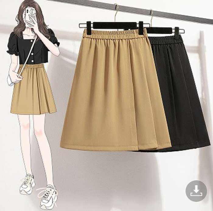 予約商品 大きいサイズ レディース スカート ひざ丈 ウエストゴム カジュアルスカート シンプル ボトムス ポケット 大人 30代 40代 50代