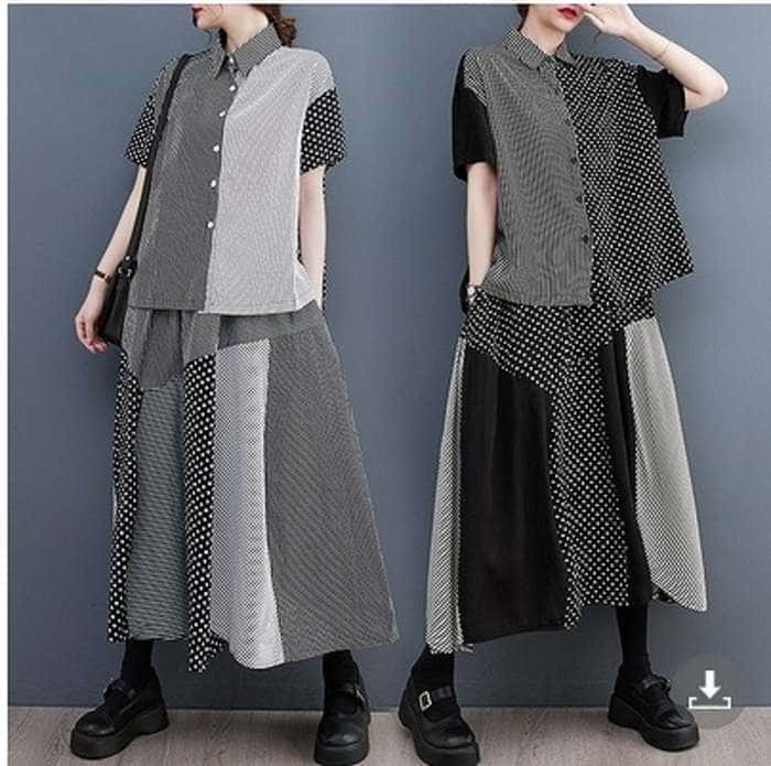 大きいサイズ レディース セットアップ 上下セット シャツ トップス ワイドパンツ オーバーサイズ ビッグサイズ 20代 30代 40代 50代 60代 レディースファッション 体型カバー 大人カジュアル 230331