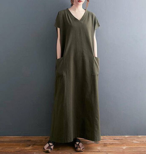 予約商品 大きいサイズ レディース ワンピース マキシ丈 半袖 ポケット シンプル スリット 大人 30代 40代 50代 冬服 冬 冬服 予約商品 大きいサイズ レディース ワンピース マキシ丈 半袖 ポケット シンプル スリット 大人 30代 40代 50代 冬服 冬 冬服