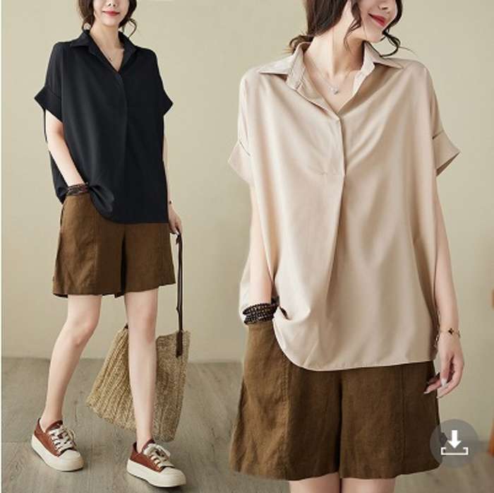 予約商品 大きいサイズ レディース シャツ ブラウス 半袖 シンプル tシャツ 大人 30代 40代 50代