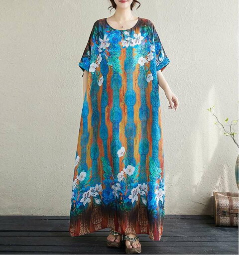 【35%OFFクーポン対象】予約商品 大きいサイズ レディース 総柄デザイン ゆったり ロング ワンピース マキシ丈 体型カバー ワンピース 花柄 フラワー柄 大人 30代 40代 50代 【35%OFFクーポン対象】予約商品 大きいサイズ レディース 総柄デザイン ゆったり ロング ワンピース マキシ丈 体型カバー ワンピース 花柄 フラワー柄 大人 30代 40代 50代