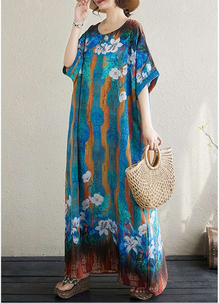 女性 夏 中世風 レトロ 段違いスカート 花飾り 柄入りロングスカート 大人かわいい フローラル フェミニン レディース エレガント 華やか