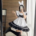 夏新作 予約商品 大きいサイズ レディース コスプレ メイド服 エプロン ロリータ クラシカル ゴスロリ ドレス ウサギ 4set レディース 大人 30代 40代 50代 202501