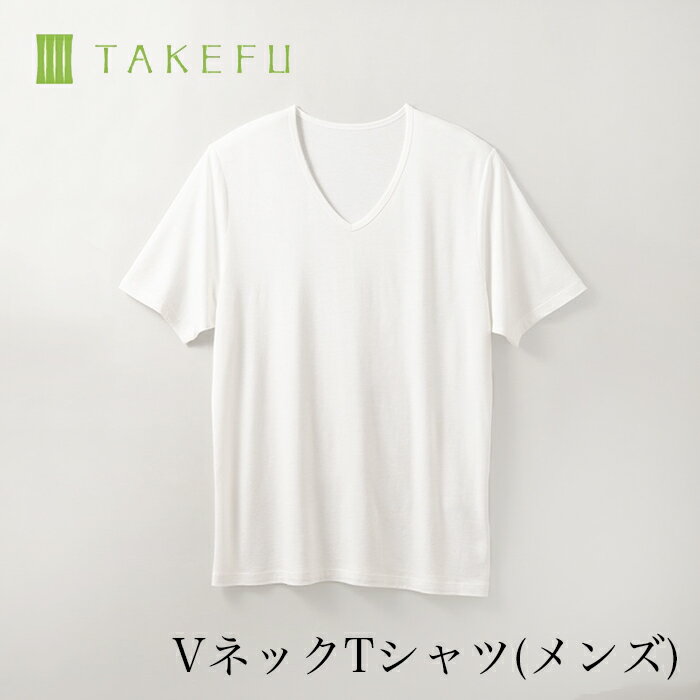 【送料無料】TAKEFU 竹布 VネックTシャツ メンズ サービスプラン メール便送料無料 開封後返品不可商品 ナファ生活研究所 抗菌 敏感肌 アトピー 無農薬 オーガニック 肌にやさしい 天然繊維 竹…