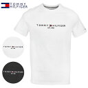 トミー ヒルフィガー トップス メンズ トミーヒルフィガー Tommy Hilfiger Tシャツ クルーネック メンズ ロゴ アメカジ コットン100% ストレッチ 半袖 ホワイト ブラック 人気 ブランド 刺繍 トップス プレゼント ギフト 78J6318