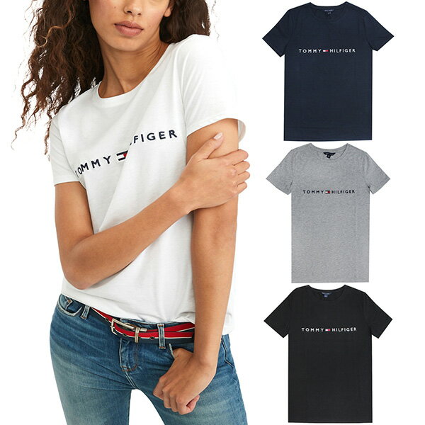 トミーヒルフィガー レディース 半そで Tシャツ ロゴTシャツ かわいい シンプル 定番 Tommy Hilfiger おしゃれ トップス