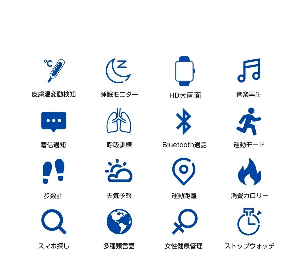 ビララのスマートウォッチ 2.1インチ超大画面 腕時計 レディース 歩数計 スマートウォッチ メンズ 7色展開 IP67防水 Line 着信通知 睡眠検測 GPS連携 日本語 プレゼント iphone&android 送料無料 父の日 ギフト プレゼント｜アングル3
