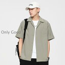 開襟シャツ 総柄シャツ 白シャツ メンズ 半袖 ストレッチ アロハシャツ カラフル オーバーサイズ オープンカラーシャツ 快適 滑らか 速乾 夏(4)