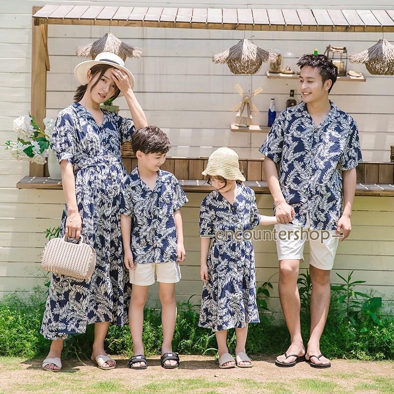 親子ペア アロハ 親子 アロハシャツ 家族お揃いコーデ 夏 パパ ママと子供 メンズ 親子コーデ 親子 ペアルック ワンピース リゾート 結婚式 母娘お揃い 出...