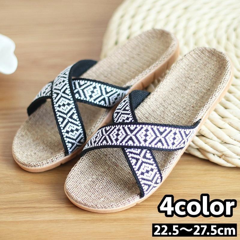 【期間限定10％OFF】サンダル フラット オープントゥ レディース メンズ シューズ 靴 ルームサンダル ..