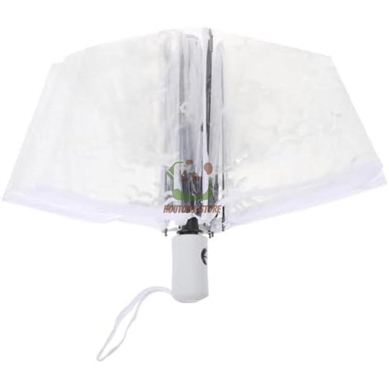 【期間限定10％OFF】全自動透明傘 透明な旅行傘 自動オープン折りたたみ傘 透明な結婚式の傘 コンパク..