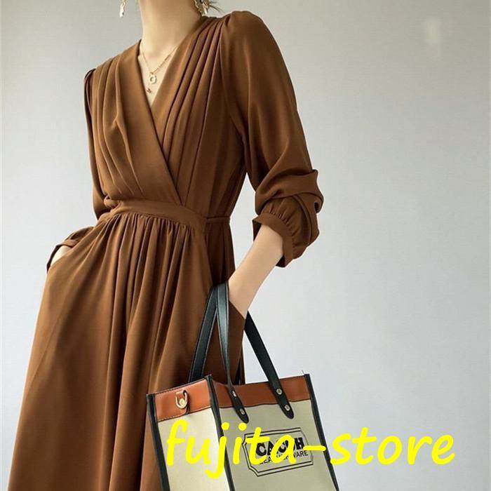 ワンピースレディース40代ロングワ...