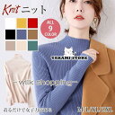 レディース秋服 ニット トップス レディース 春新作 柔らかい シンプル ベーシック 伸縮性 長袖 セーター