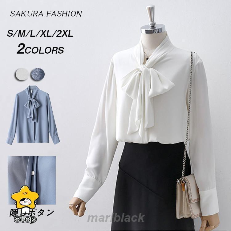 ブラウスボウタイレディースオフィス...