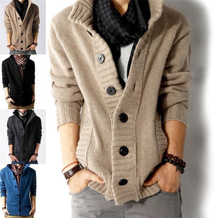 カーディガン メンズ ニット セーター ケーブルニット ハイネック 上着 アウター 厚手 カジュアル オフ..