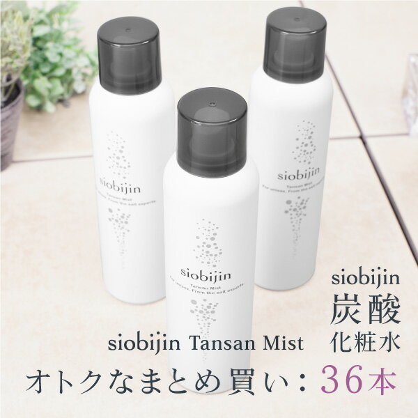 楽天siobijin 楽天市場店まとめ買い価格-36本/1本当たり1,188円！ 化粧水 炭酸化粧水 炭酸ミスト 大容量125g/1本当たり TANSAN siobijin MIST 塩美人/しおびじん/シオビジン スプレー お得 ケース買い 卸し 業務販売 業務用販売 実店舗販売 美活 あす楽