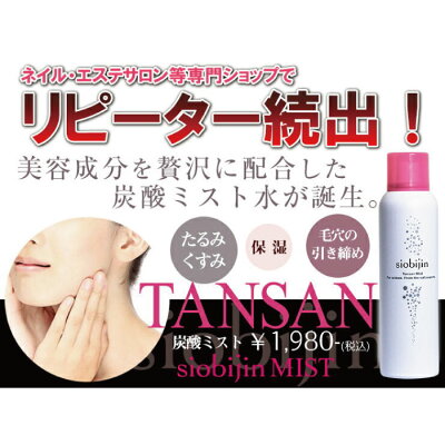 お買い物マラソン連動15%OFF★お得な2本セット!炭酸化粧水炭酸ミスト大容量125g/1本当たりTANSANsiobijinMIST塩美人/しおびじん/シオビジンスプレープレゼント用/ギフト用エステスキンケアスカルプケアボディケア