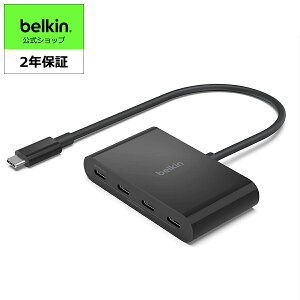 ڥ󥭥1̳Belkin USB-C ϥ(4-in-1) USB3.2 TypeC Connect 4ݡ 100W PD 10Gbps Ķ®ǡž MacBook(M1/M2) iPad Chromebook Windowsߴ FRS ǡ»ɻ ݡȥǥб ޥ/ԡ³  ֥å AVC018btBK