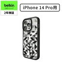 【ディズニー創立100周年限定モデル】Belkin iPhone 14 Pro用クリアケース MagSafe対応 マグネット搭載 薄型 超耐衝撃 UV耐性 黄ばみ防止 ソフトTPU ブラック MSA010qcMC-DY