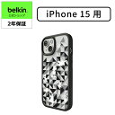 【ディズニー創立100周年限定モデル】Belkin iPhone 15用クリアケース MagSafe対応 マグネット搭載 薄型 超...