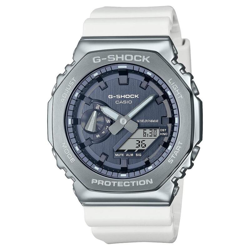 g-shock 腕時計 男性&女性用 カシオ ジーショック CASIO G-SHOCK 八角形 ステンレスベゼル 国内正規品 防水 人気 記念日 お祝い 誕生日 彼氏 プレゼント クリスマス 合格 進学 卒業 就職祝い 還暦 アナログ 電池式 GM-2100WS-7AJF