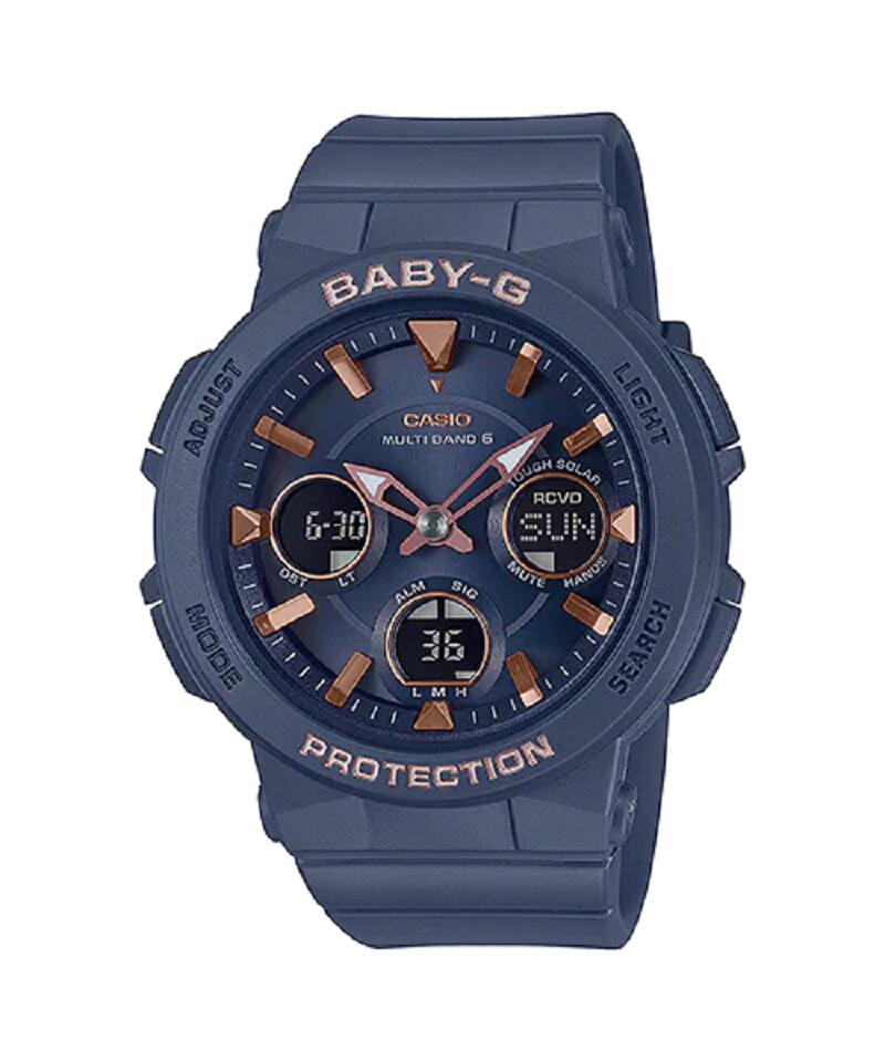 Rakuten - カシオ べービージー CASIO BABY-G baby-g お祝い 誕生日 記念日 合格 進学 就職祝いに最適 彼女 プレゼント ラッピング無料 クリスマス ホワイトデー アナログ 電波時計 紺 BGA-2510-2AJF